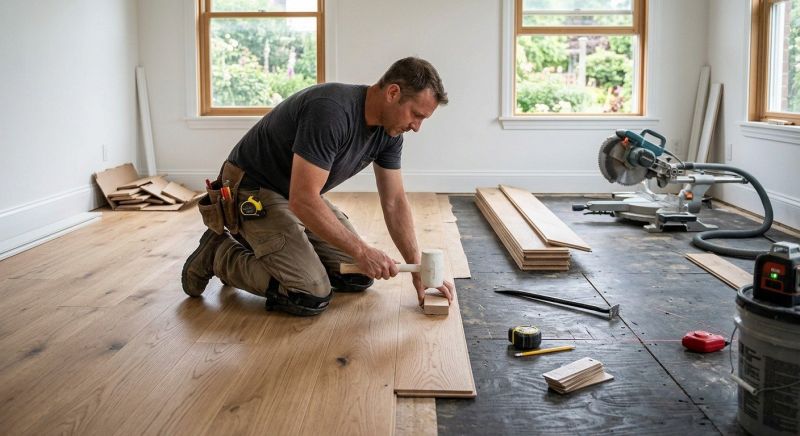 Pine Floor Installation in Manassas, VA